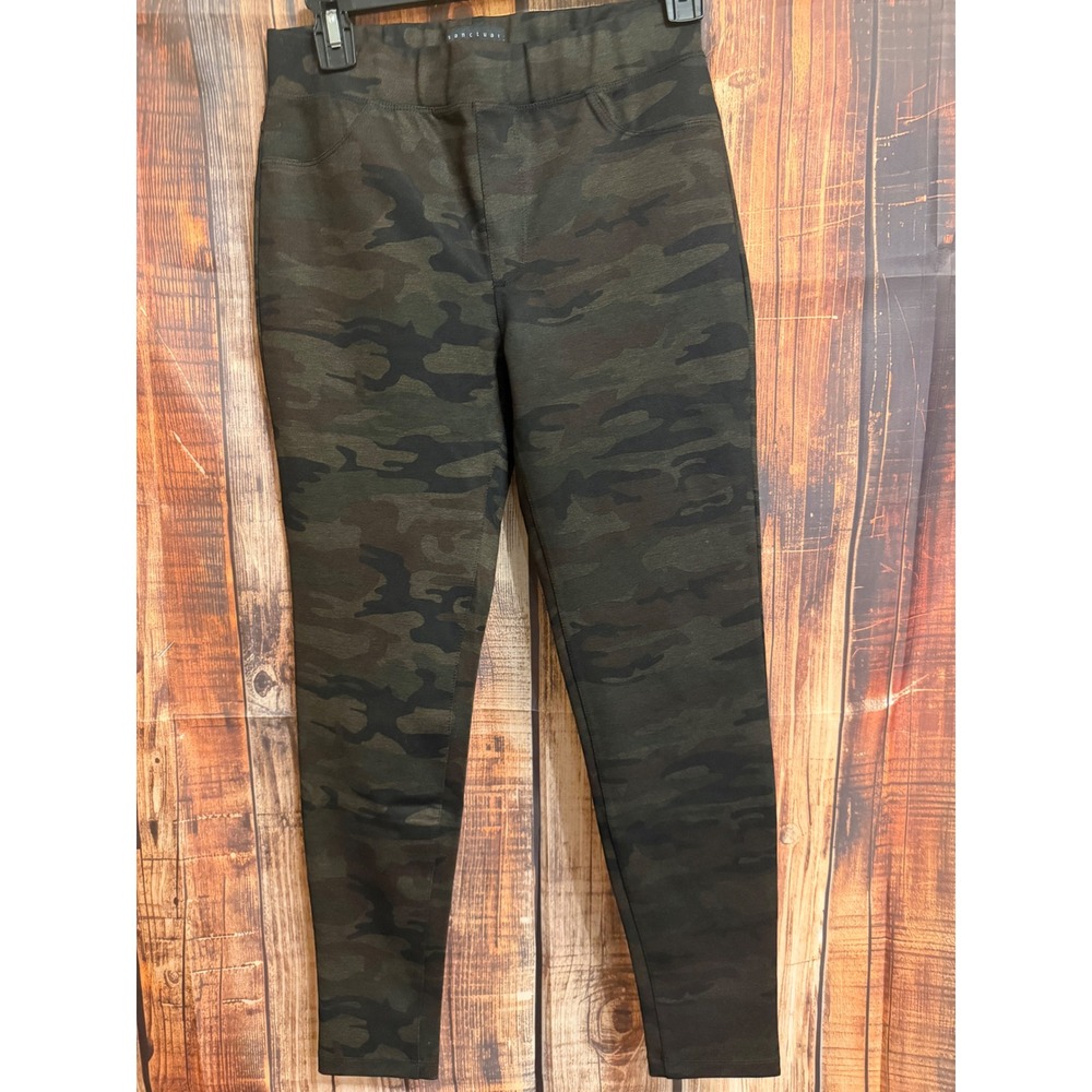 Sanctuary Camo Print Skinny‎ Leggings Green Camouflage Petite XSP Pull On Pants